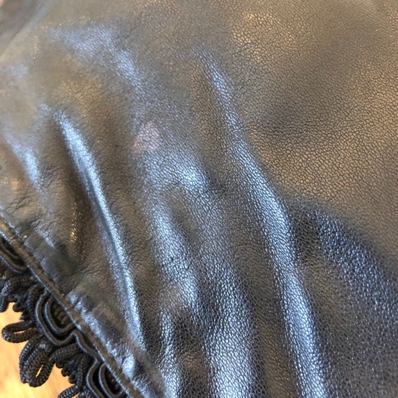 Vintage 80’s Cropped Leather Jacket, Sz 6-8 - Picture 9 of 9